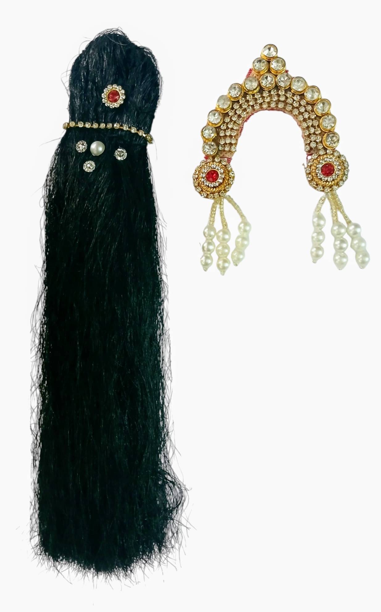     			Cherry Tree Radha Ji White Crystal Jewellery ( Pack of 1 )
