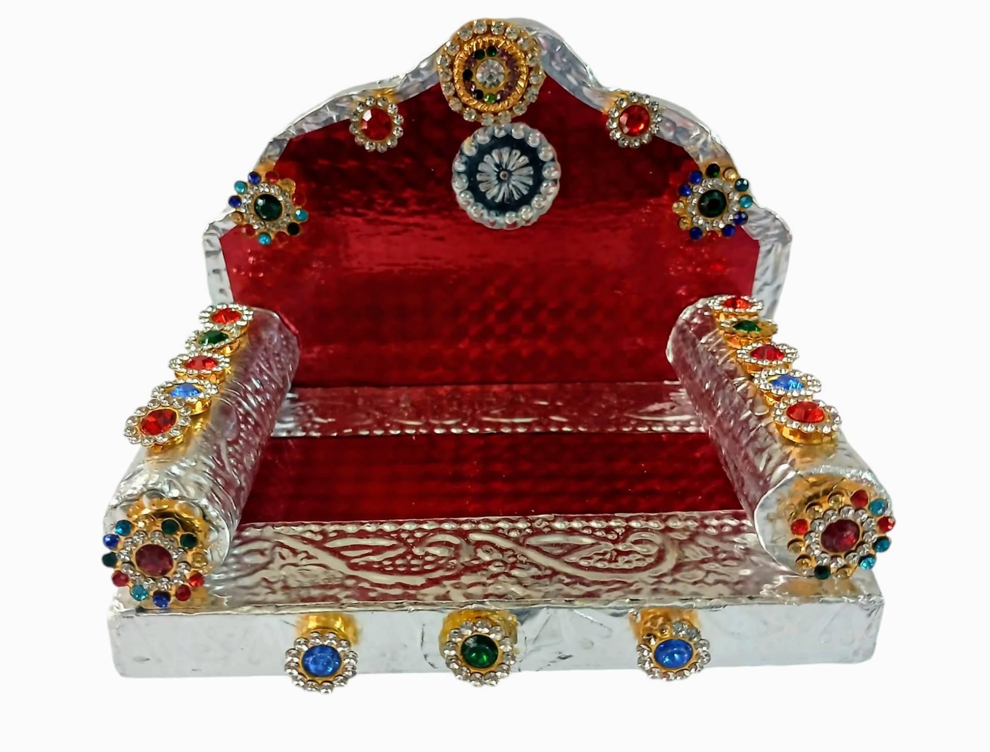     			Cherry Tree Radha Krisha Red Wood Aasan cloth ( Pack of 1 )