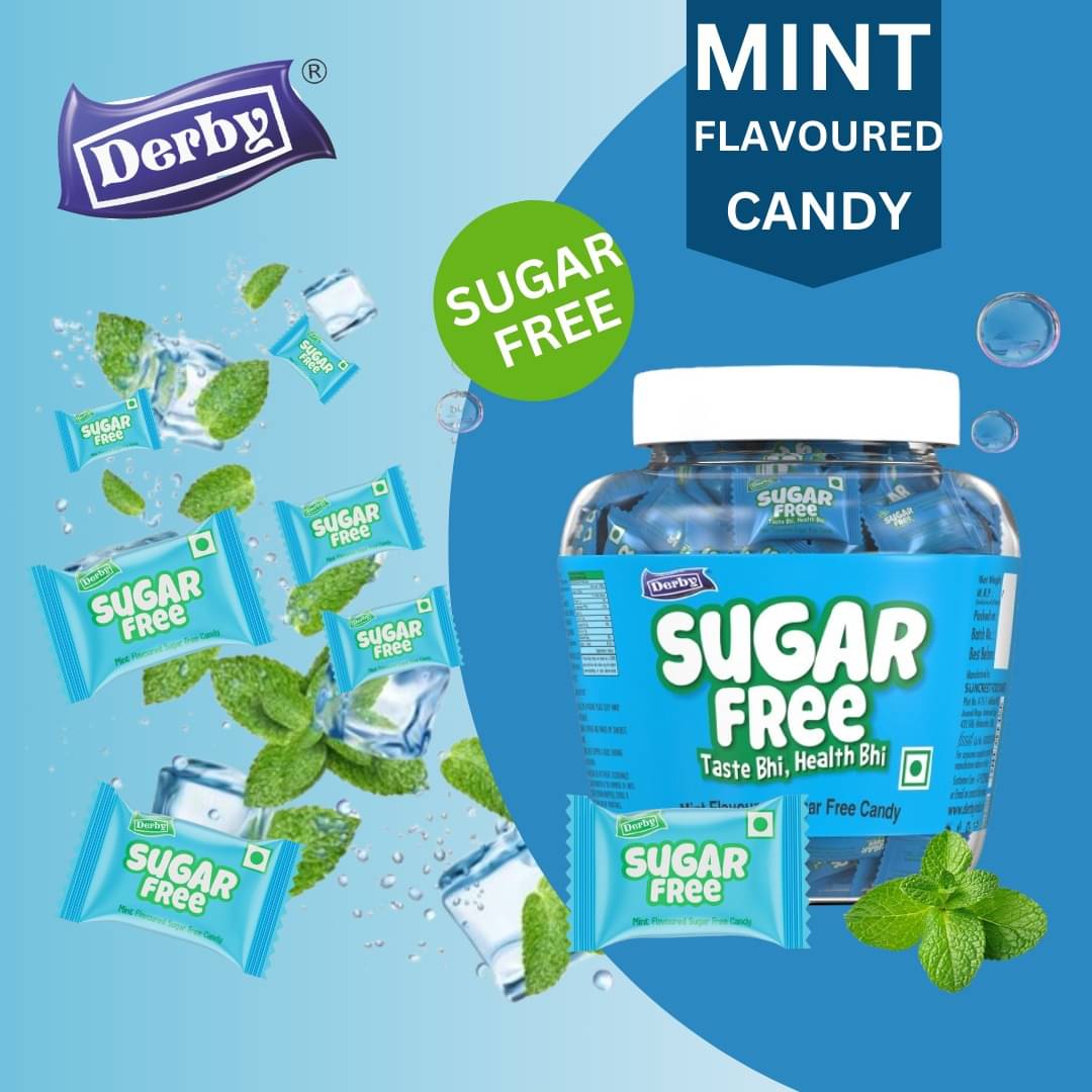     			Derby Sugar Free Mint Flavored Hard Candies 660 gm Pack of 2