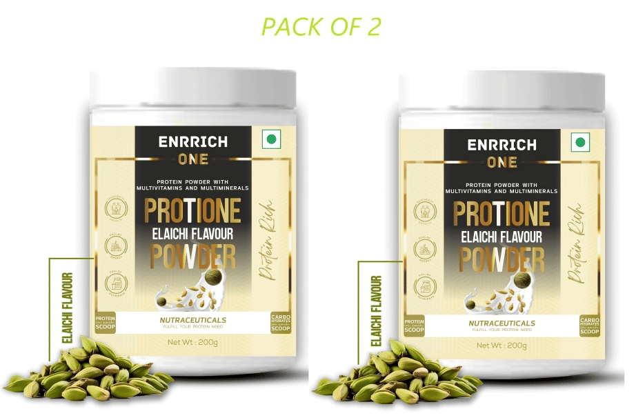 ENRRICH ONE PROTIONE ELAICHI FLAVOUR POWDER (PACK OF 2) 2 gm Pack of 2 ENRRICH ONE PROTIONE ELAICHI FLAVOUR POWDER (PACK OF 2) 2 gm Pack of 2