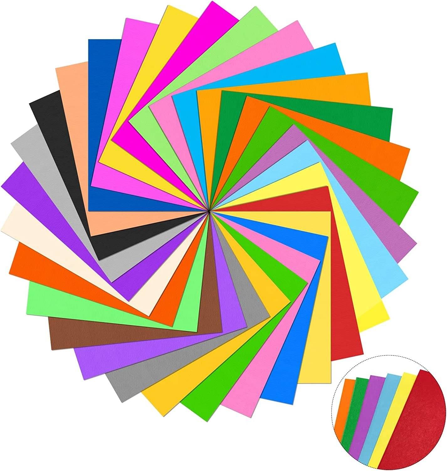     			Eclet A4 50 Coloured Sheets (5 Sheets each 10 color) Copy Printing/Art and Craft Paper Double Sided ColouredOffice Stationery Children's Day Gift, Birthday Gift, Party Favors,christmas decor etc.168