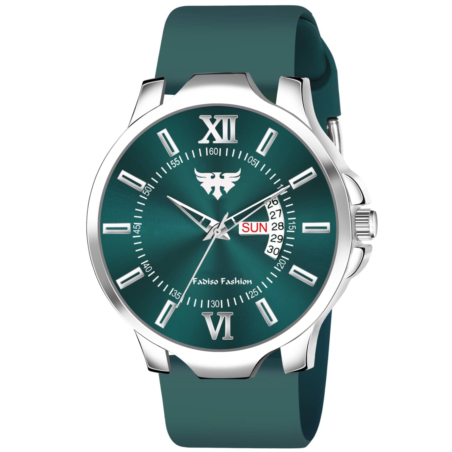     			Fadiso Fashion Green Silicon Analog Men's Watch