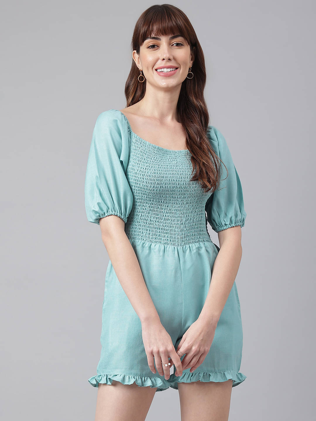     			Flamboyant Sea Green Polyester Regular Fit Women's Jumpsuit ( Pack of 1 )