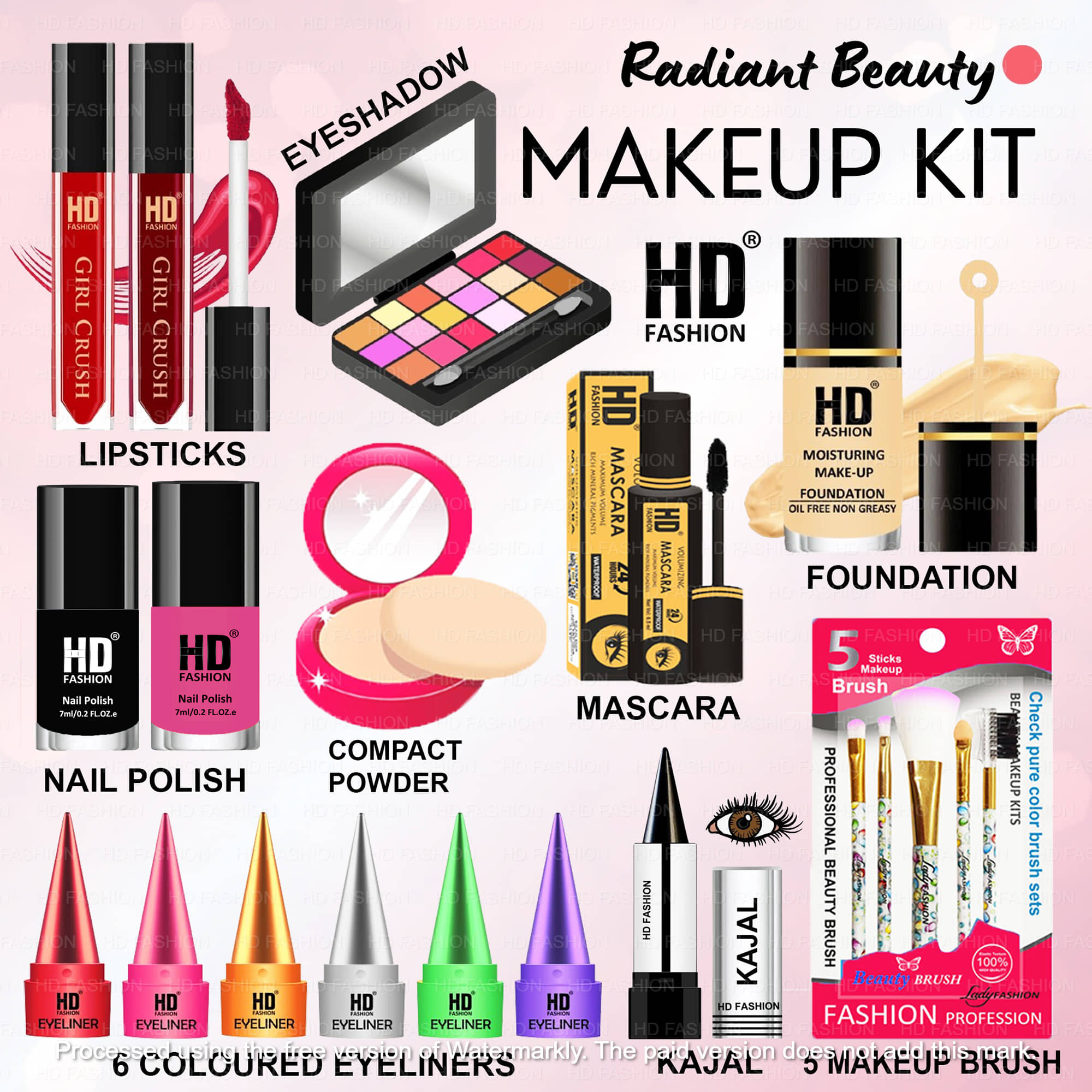HD fashion Makeup Kit ( 21 )