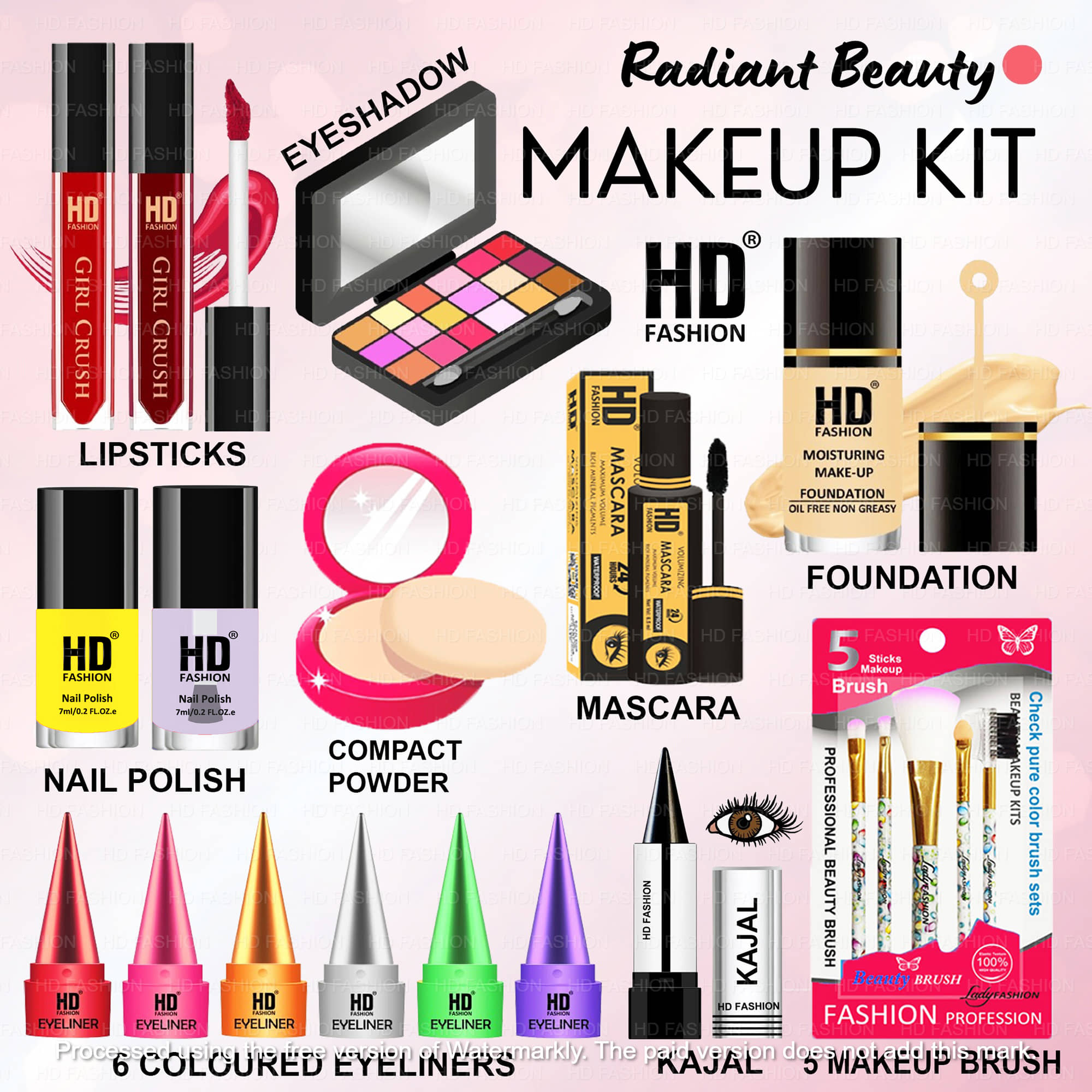 HD fashion Makeup Kit ( 21 )