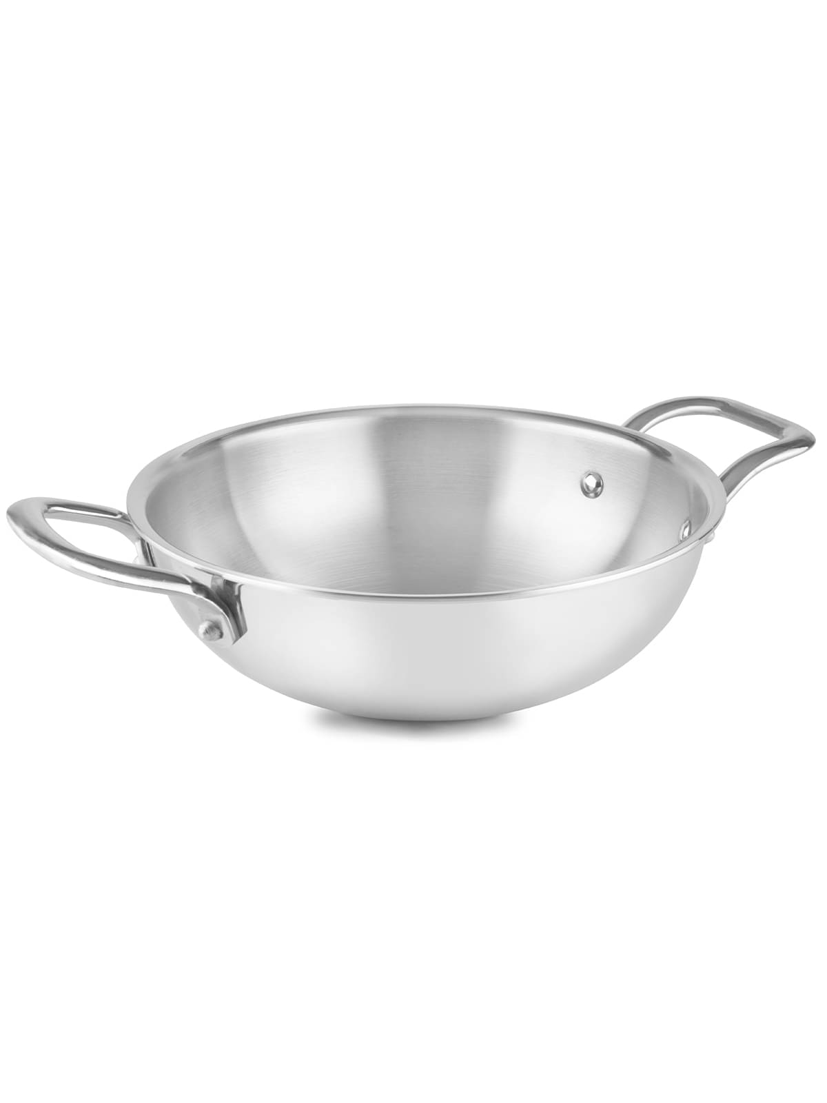 HomePro Stainless Steel Non coated Deep Kadhai 3 mm ( 3.6 ) L HomePro Stainless Steel Non coated Deep Kadhai 3 mm ( 3.6 ) L