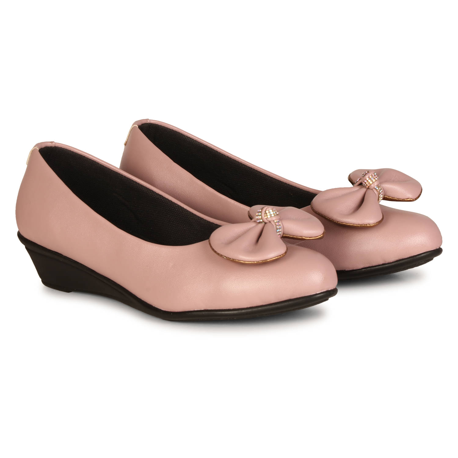     			Ishransh Peach Women's Casual Ballerinas