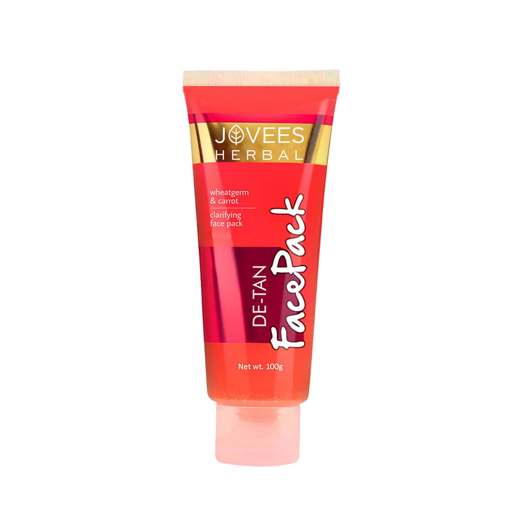 Jovees Herbal De-Tan Face Pack For Tan Removal, Skin Brighten For All Skin Types, 100gm (Pack of 1)     			Jovees Herbal De-Tan Face Pack For Tan Removal, Skin Brighten For All Skin Types, 100gm (Pack of 1)