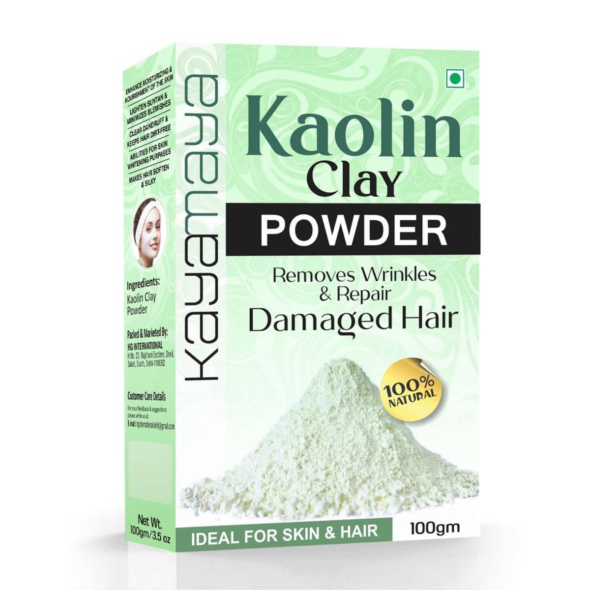     			Organic Kaolin Clay Powder for Face Pack and Hair Pack