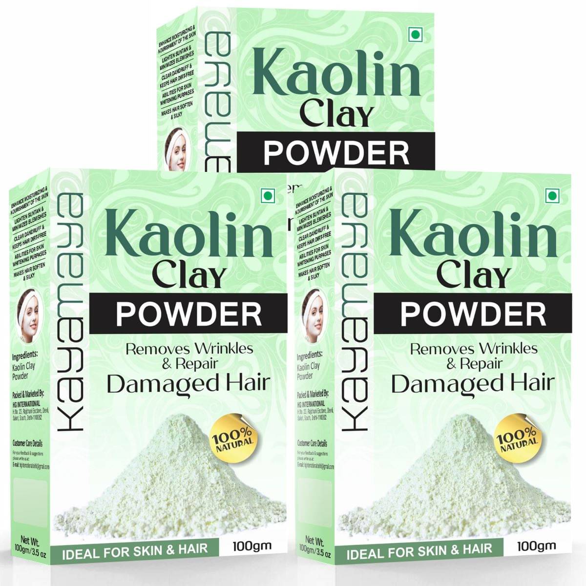     			Natural Chinni Mitti (Kaolin Clay) Powder - Pack of 2