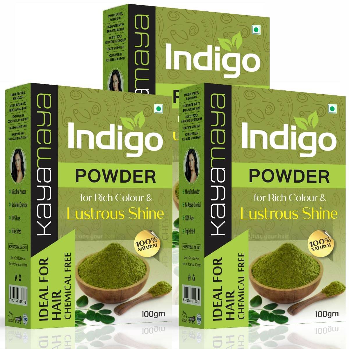     			Natural Care From Nature Organic Indigo Powder for Hair Colour, (Pack of 2)