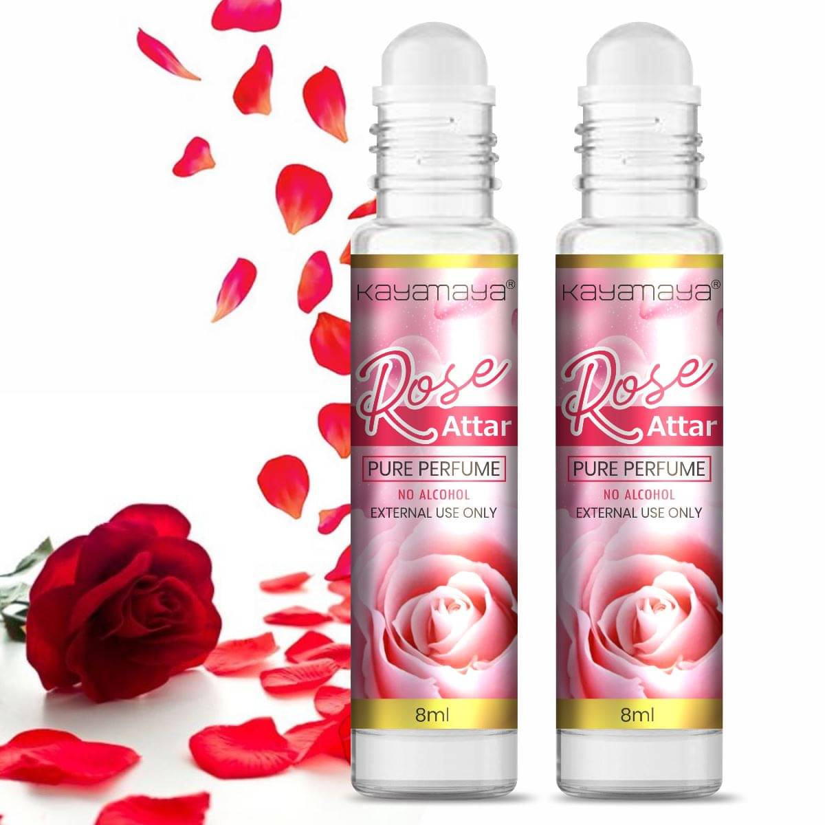     			Rose Attar Perfume for Unisex - Pure, Natural Undiluted | Floral Attar - Pack of 2