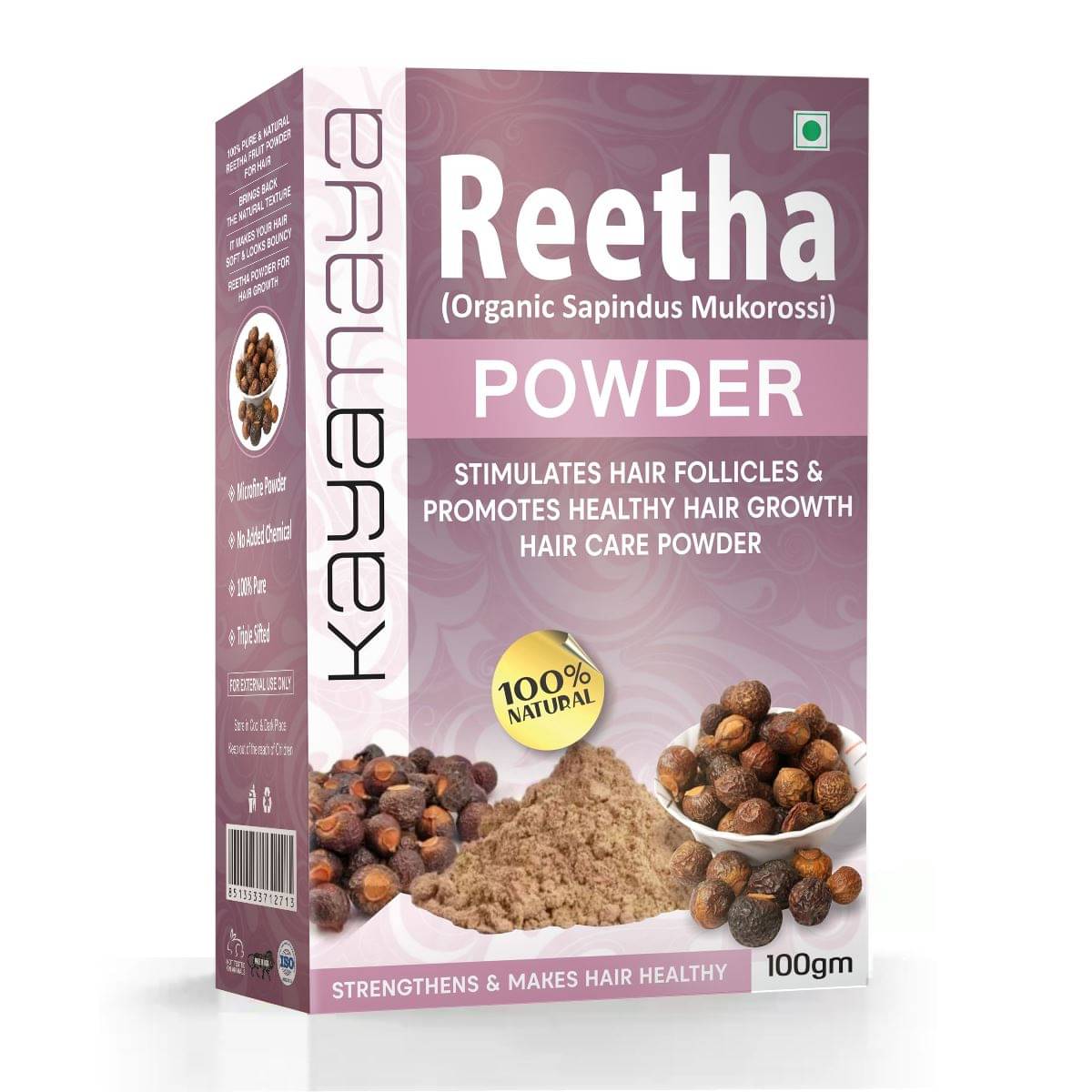     			Organic 100% Natural Reetha Powder