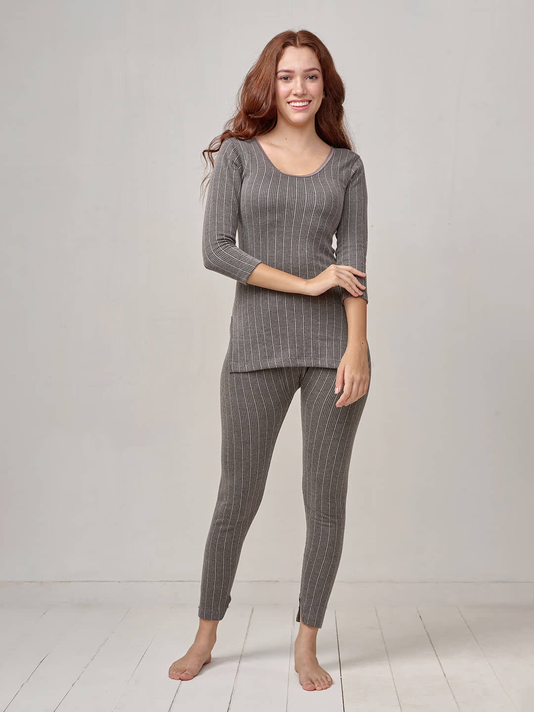 Lux Inferno Cotton Blend Thermal Sets - Grey Pack of 1