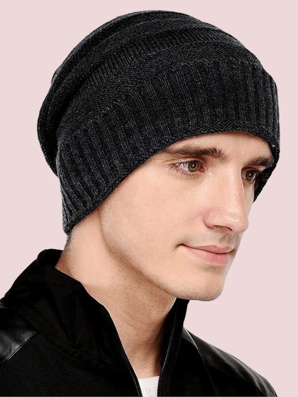 Paryag Black Woollen Men's Cap ( Pack of 1 )