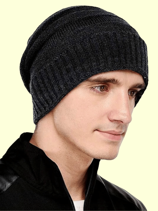 Paryag Black Woollen Men's Cap ( Pack of 1 )