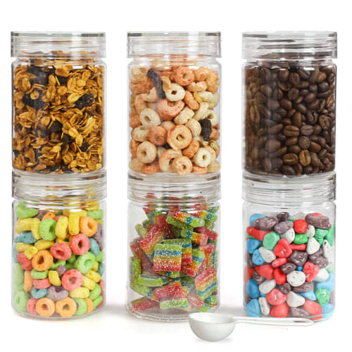     			PearlPet Tiffany-270ml Plastic Transparent Multi-Purpose Container ( Set of 6 )