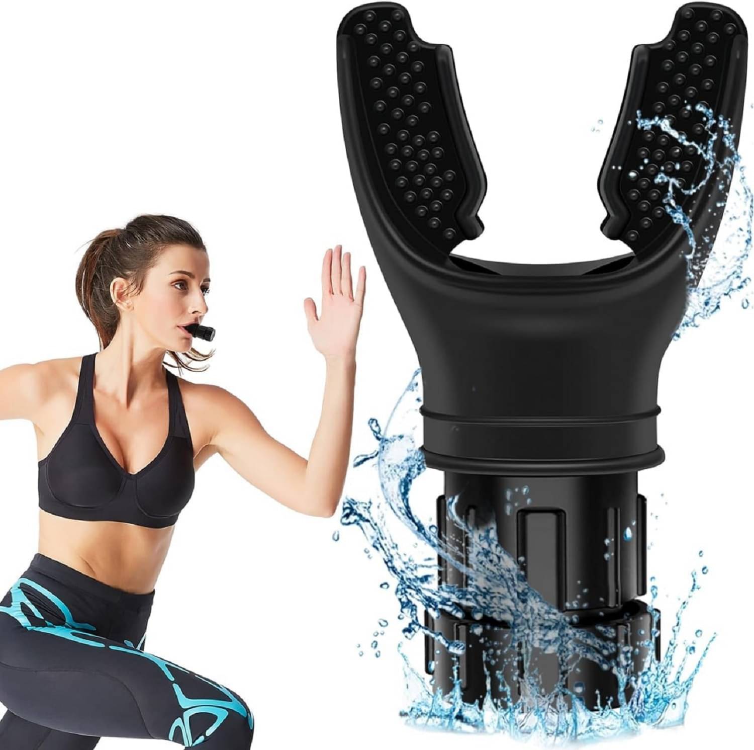     			Portable Lung Exercise Device for Increased Lung Capacity, Sports Breathing Fitness & Breathing Ability