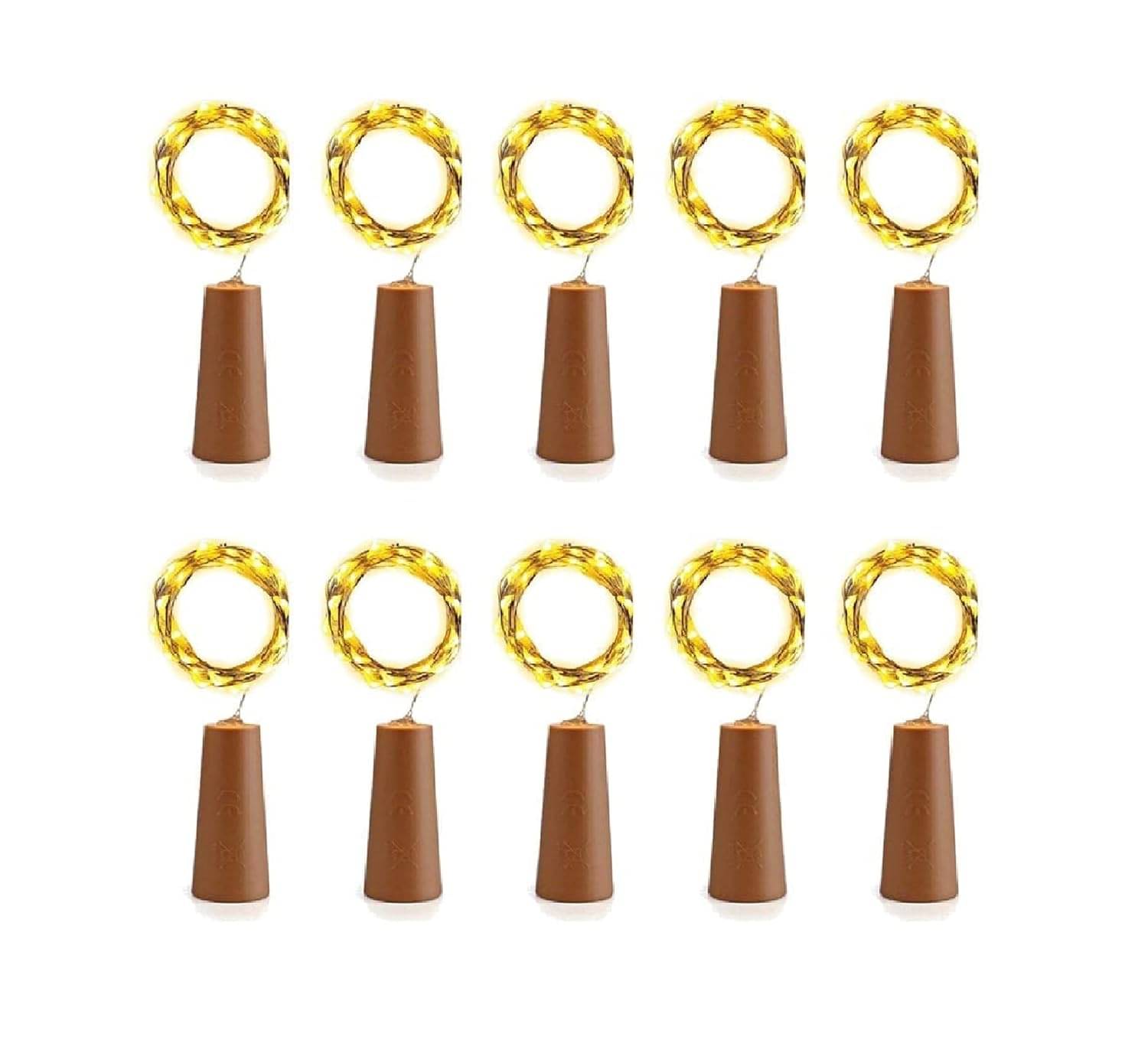     			SPARKWORLD Gold 3M Cork light ( Pack of 10 )