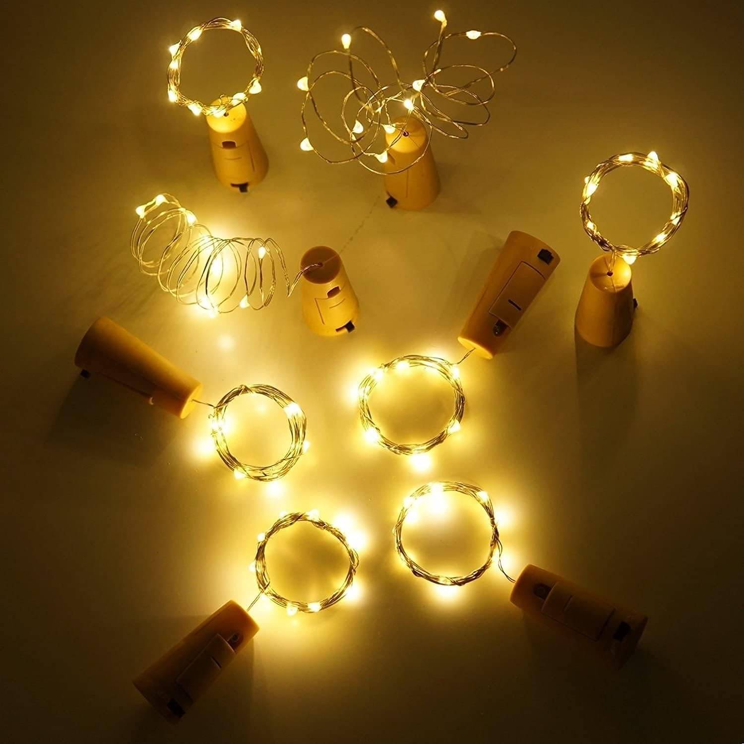     			SPARKWORLD Yellow 3M Cork light ( Pack of 12 )