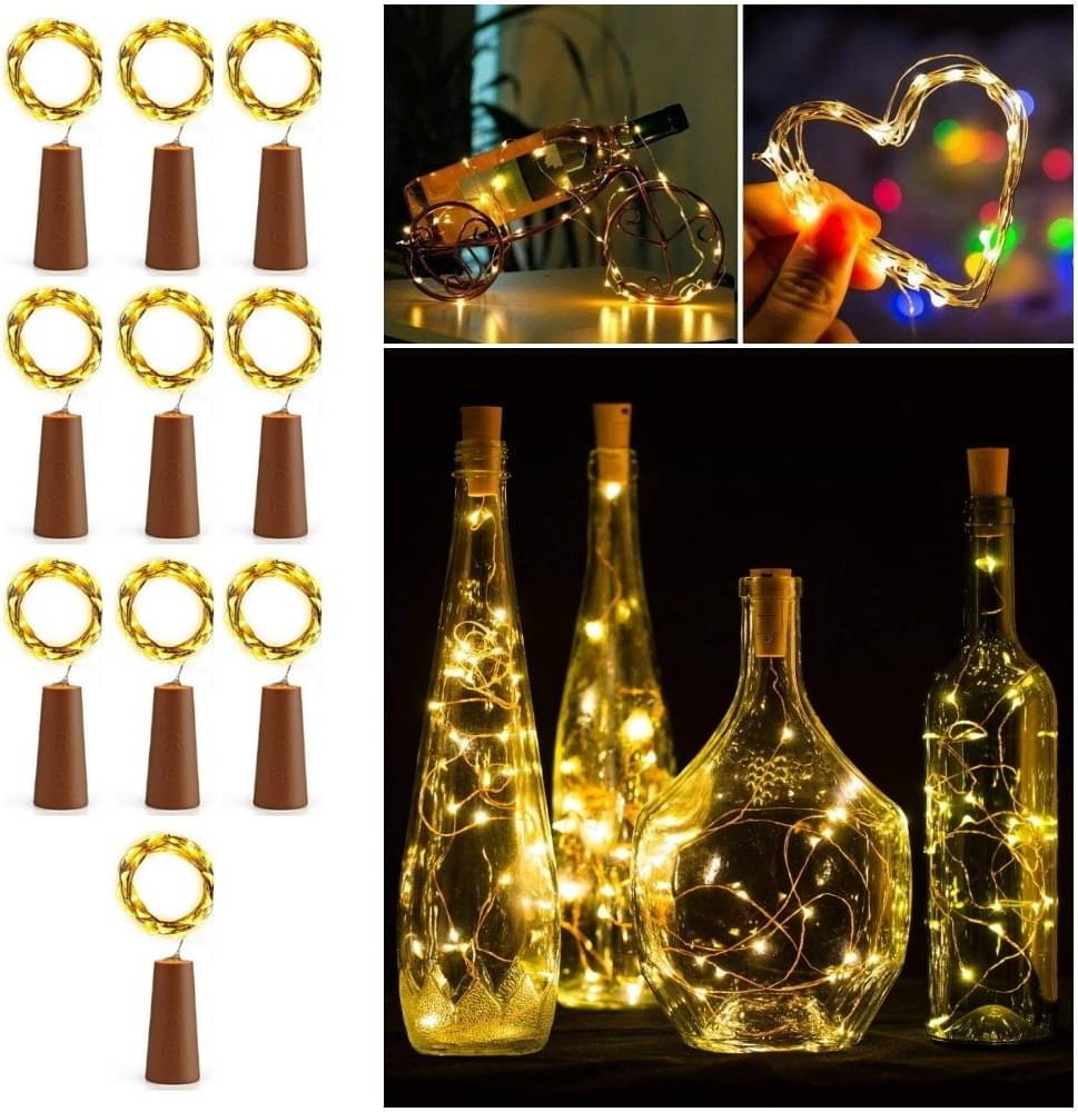     			SPARKWORLD Yellow 3M Cork light ( Pack of 10 )