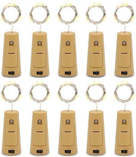     			SPARKWORLD Yellow 3M Cork light ( Pack of 10 )