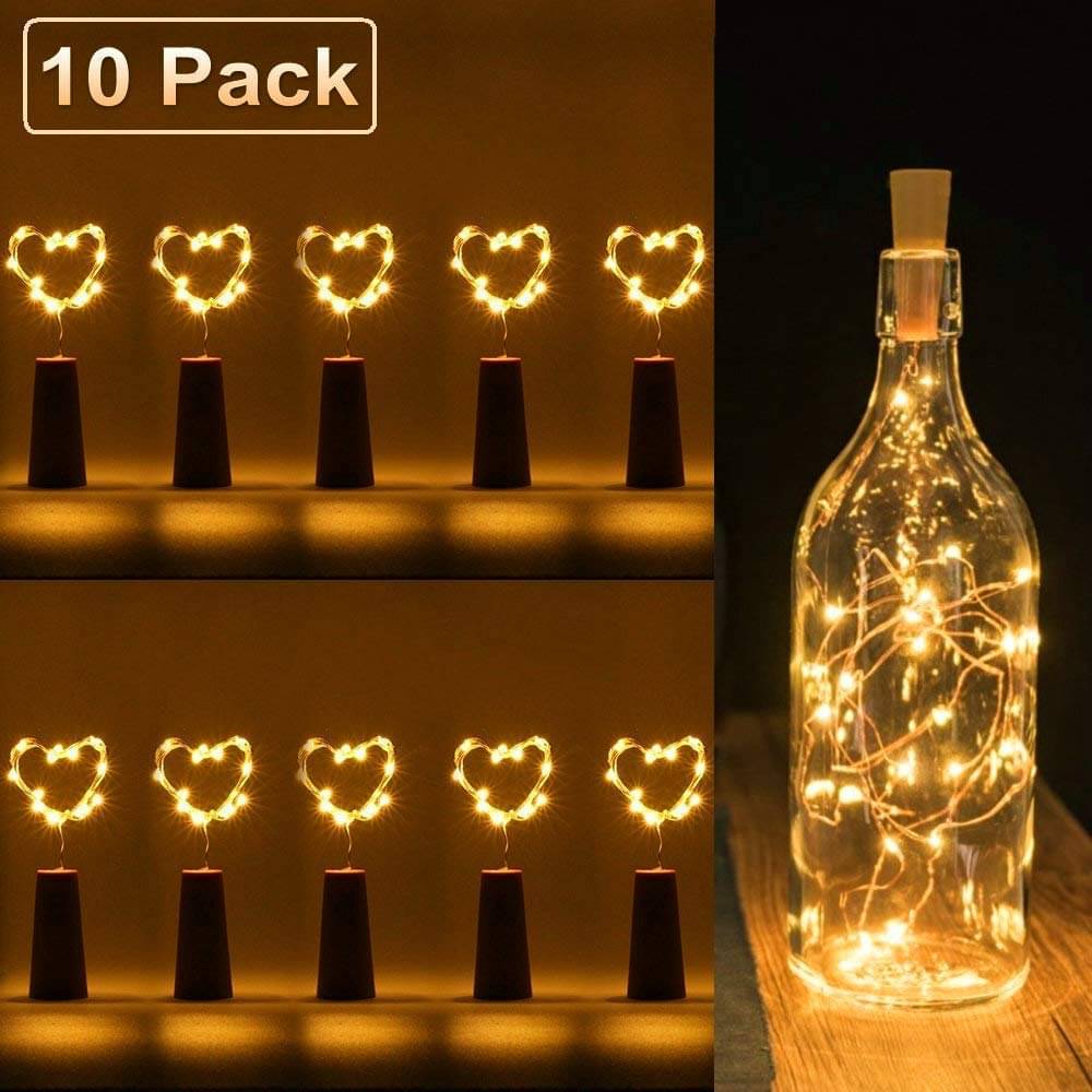     			SPARKWORLD Yellow 3M Cork light ( Pack of 10 )