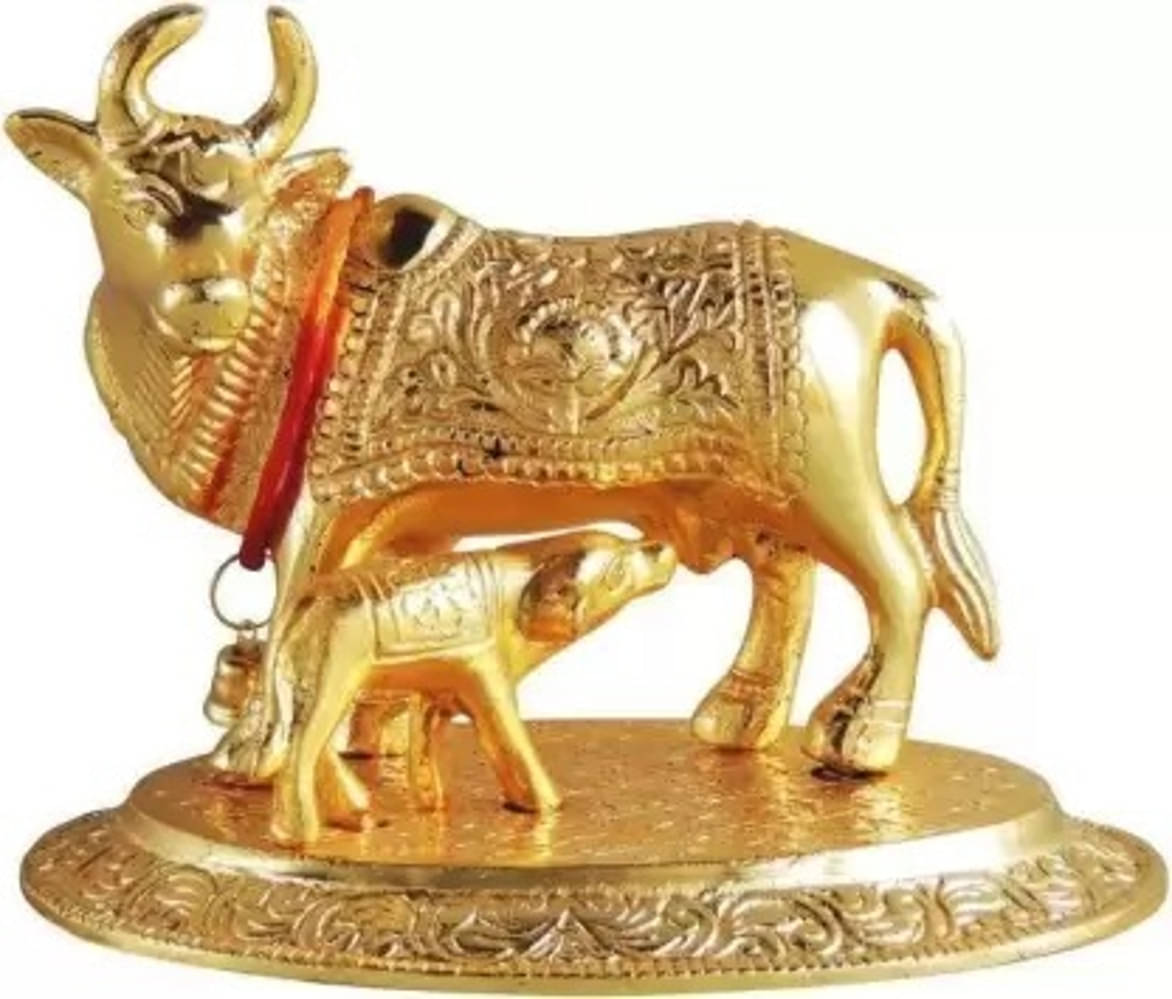     			Shri Astha Vinaya Aluminium Cow and Calf Idol ( 14.5 cm )