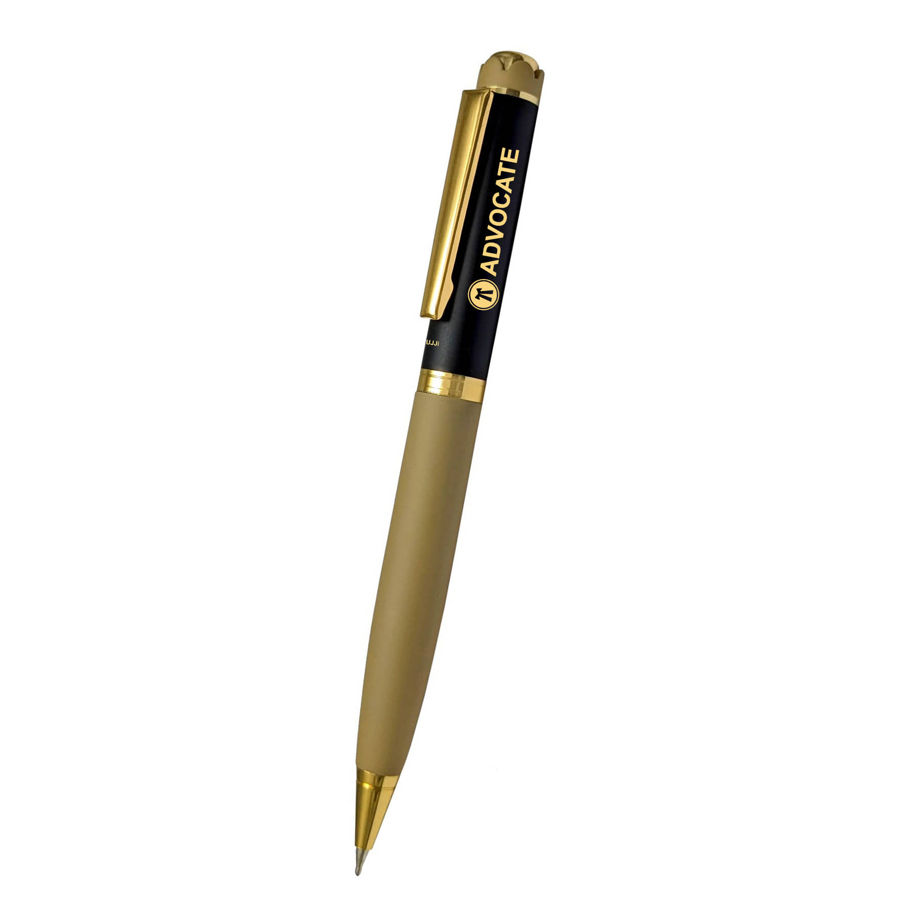 UJJi Advocate Logo engraved Beige Colour and Golden Clip Ball Pen