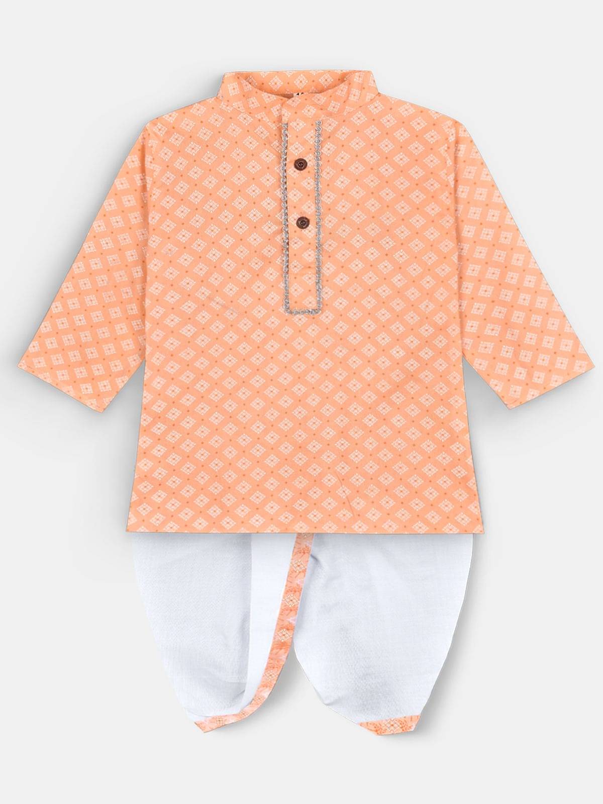     			mustmom Baby Ethnic Dress | Traditional dhoti kurta |Festival annaprashan Wedding Dress