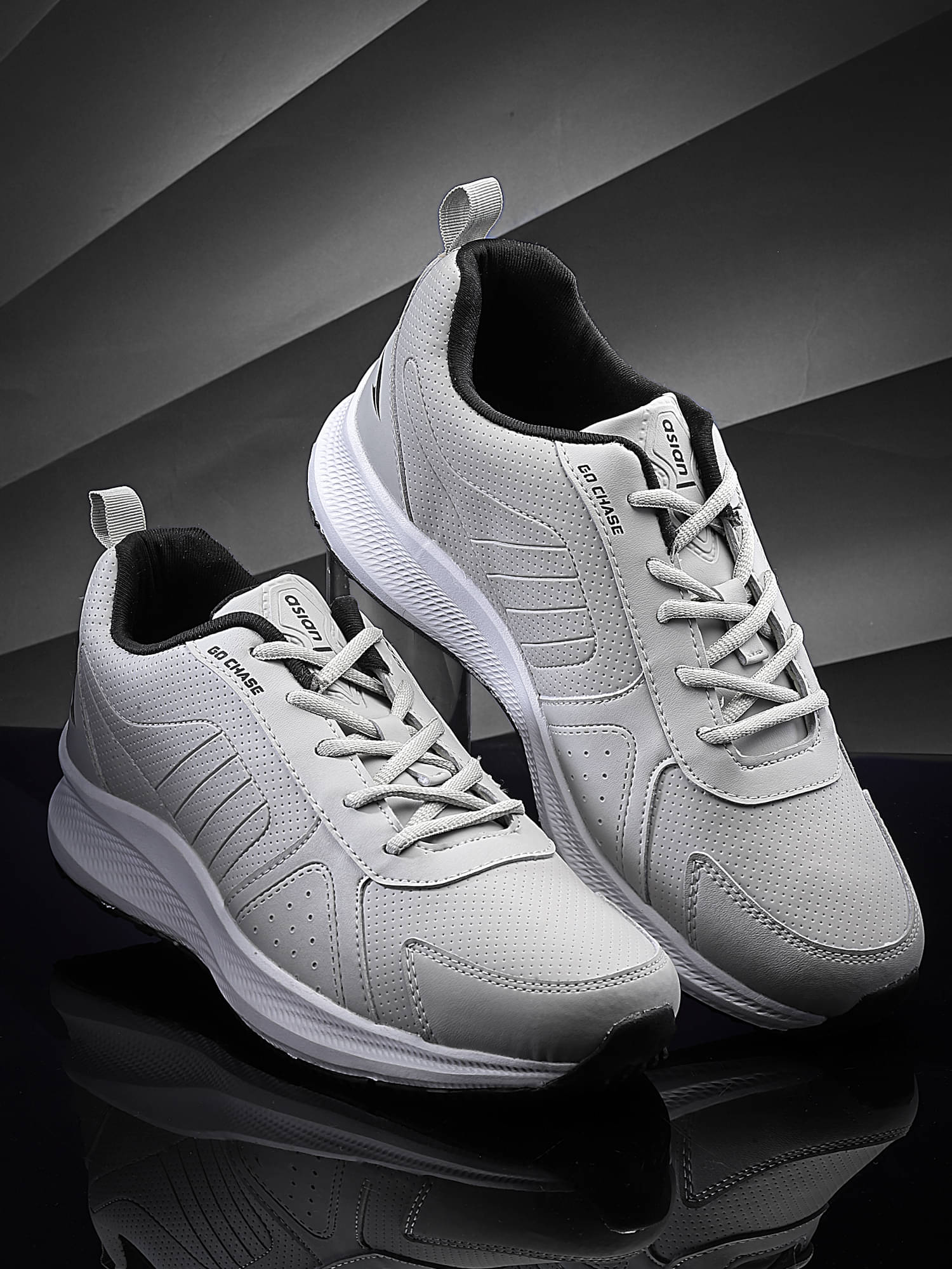 ASIAN BOSS-10 Light Grey Men's Sports Running Shoes     			ASIAN BOSS-10 Light Grey Men's Sports Running Shoes