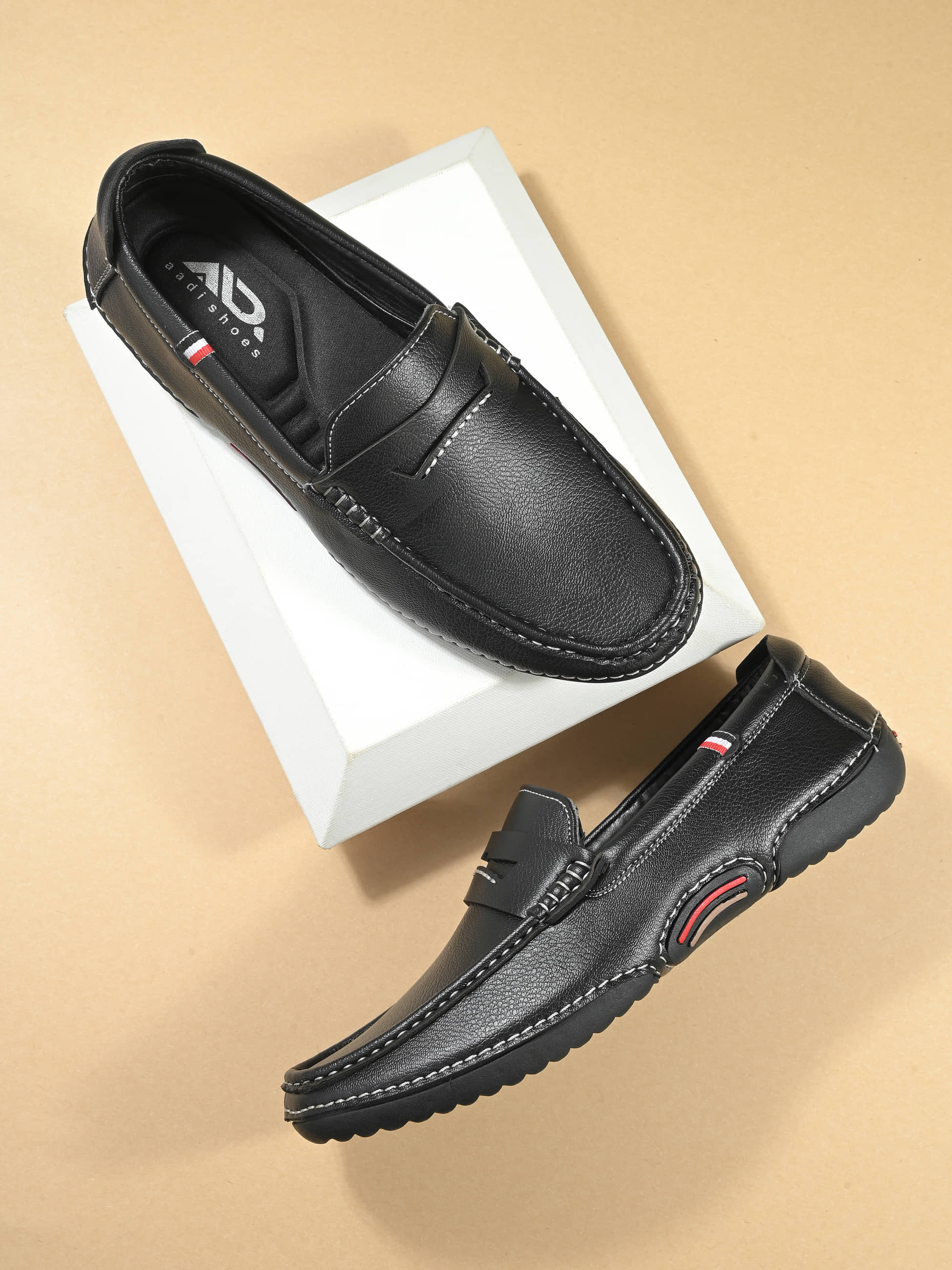 Aadi Black Men's Driving Shoes - Formal Shoes | Buy online on ZillyBuy