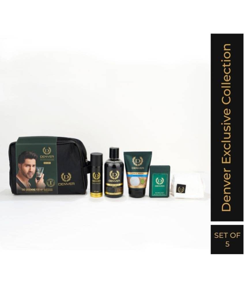     			Denver Men's Travel Grooming Kit Deodorant Spray for Men 100 ml ( Pack of 5 )