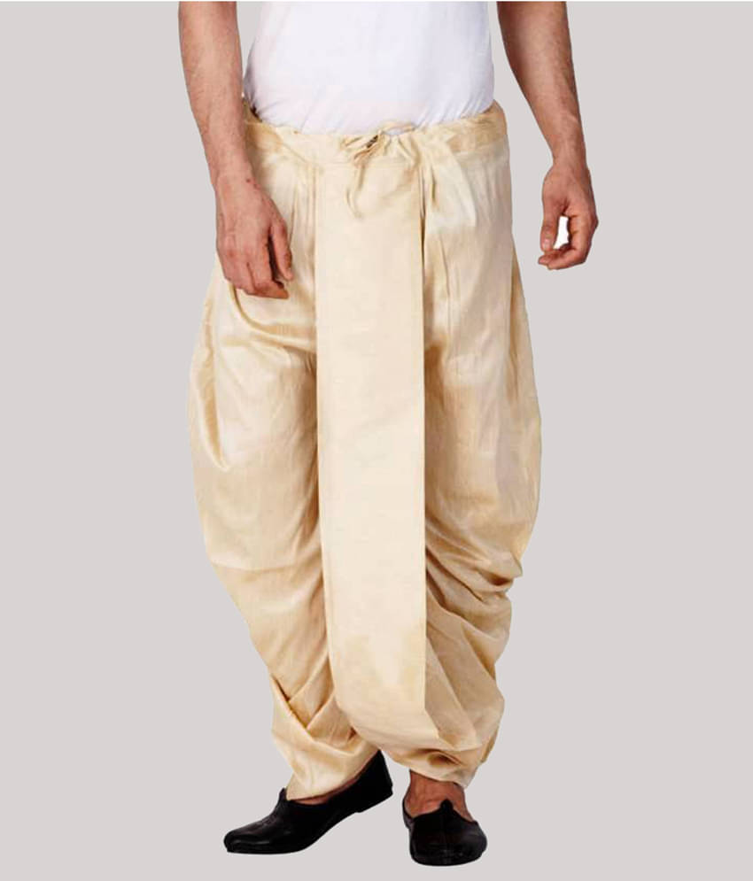     			FANZI Silk Men's Dhoti Beige ( Pack of 1 )