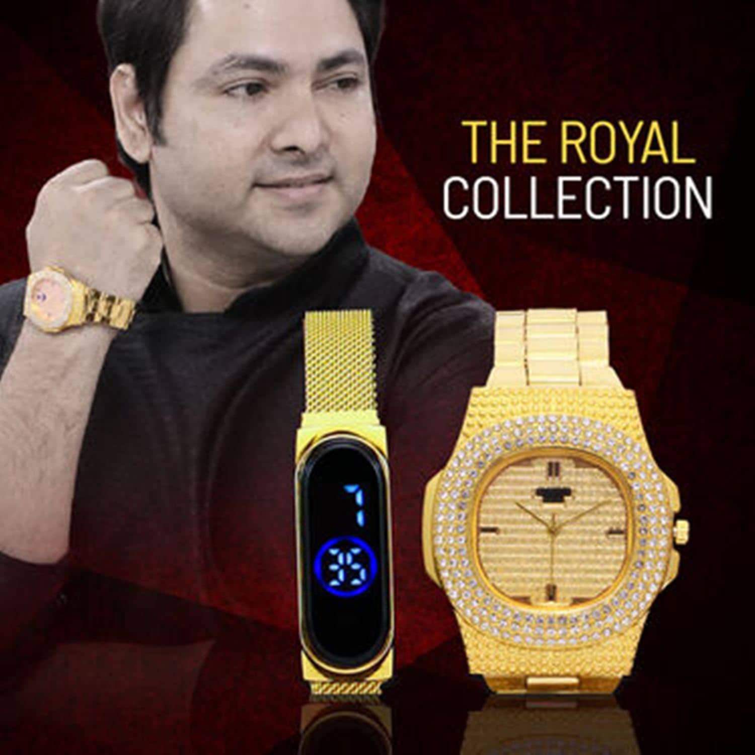 Fadiso Fashion Gold Metal Analog Men's Watch