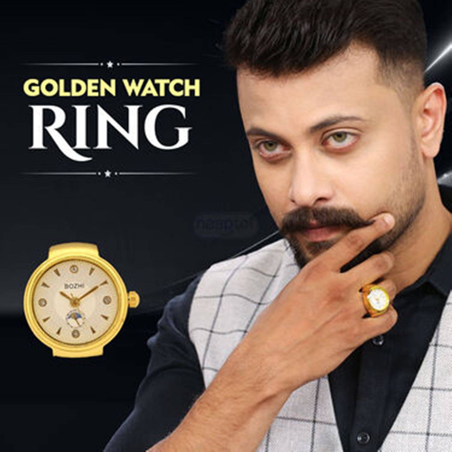     			Fadiso Fashion Gold Stainless Steel Analog Men's Watch