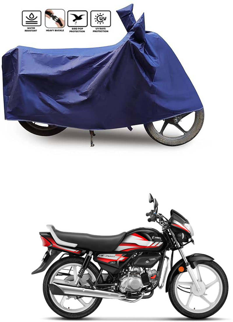 JVG Bike Body Cover for Hero HF Deluxe ( Pack of 1 ) , Blue