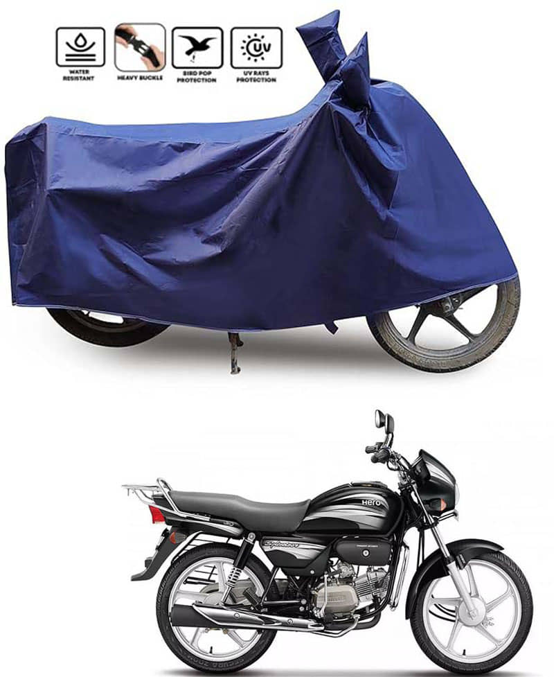 JVG Bike Body Cover for Hero Splendor Plus ( Pack of 1 ) , Blue