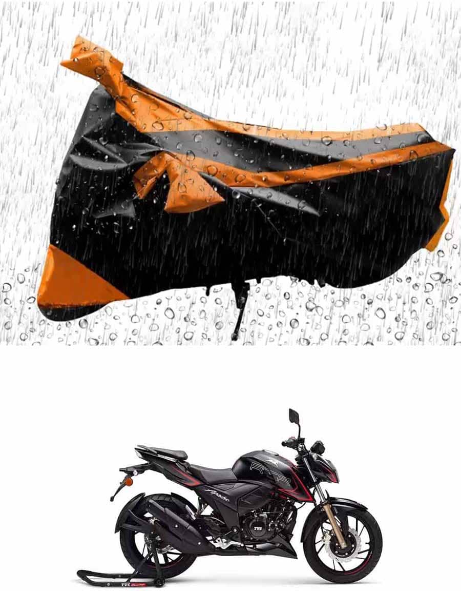 JVG Bike Body Cover for TVS Apache RTR 200 4V FI ( Pack of 1 ) , Orange