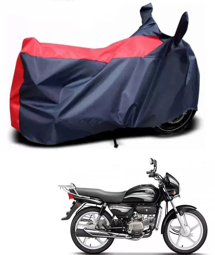     			JVG Bike Body Cover for Hero Splendor Plus ( Pack of 1 ) , Red