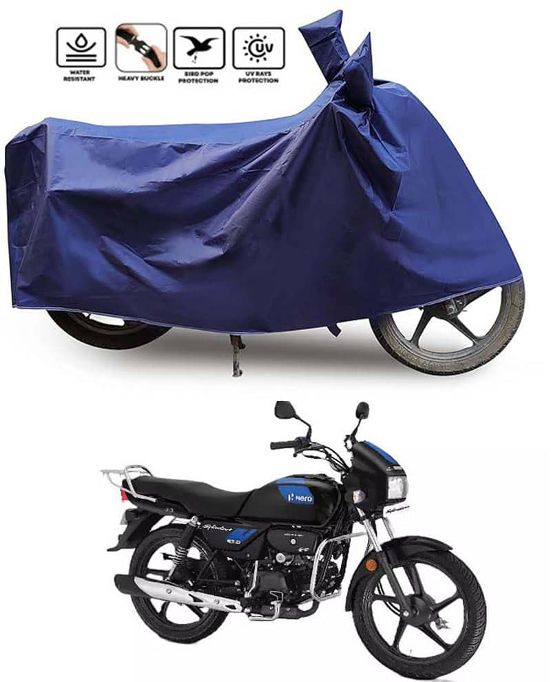 JVG Bike Body Cover for Hero Splendor Plus ( Pack of 1 ) , Blue