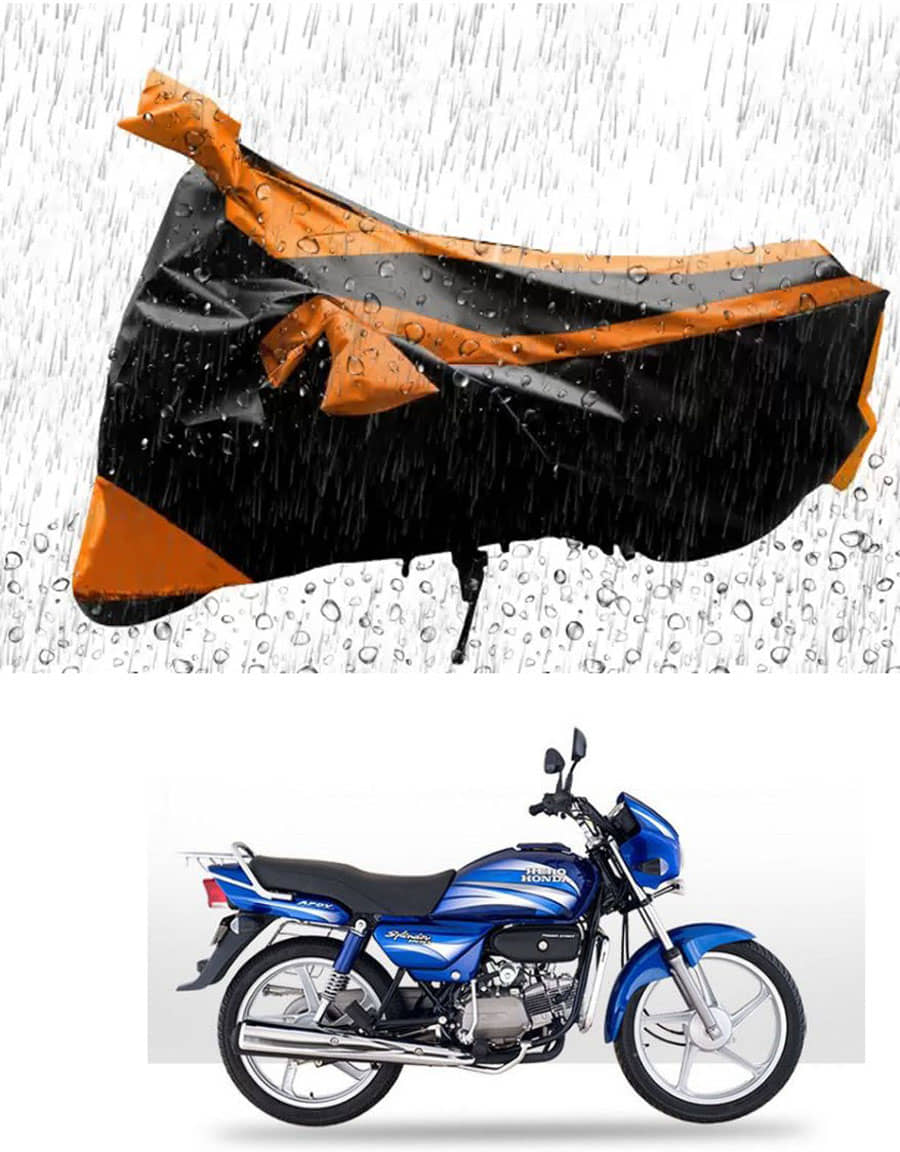 JVG Bike Body Cover for Hero Splendor Pro ( Pack of 1 ) , Orange