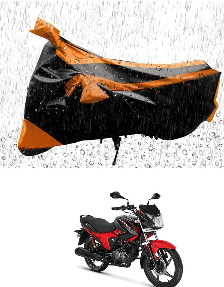 JVG Bike Body Cover for Hero Glamour i3s ( Pack of 1 ) , Orange