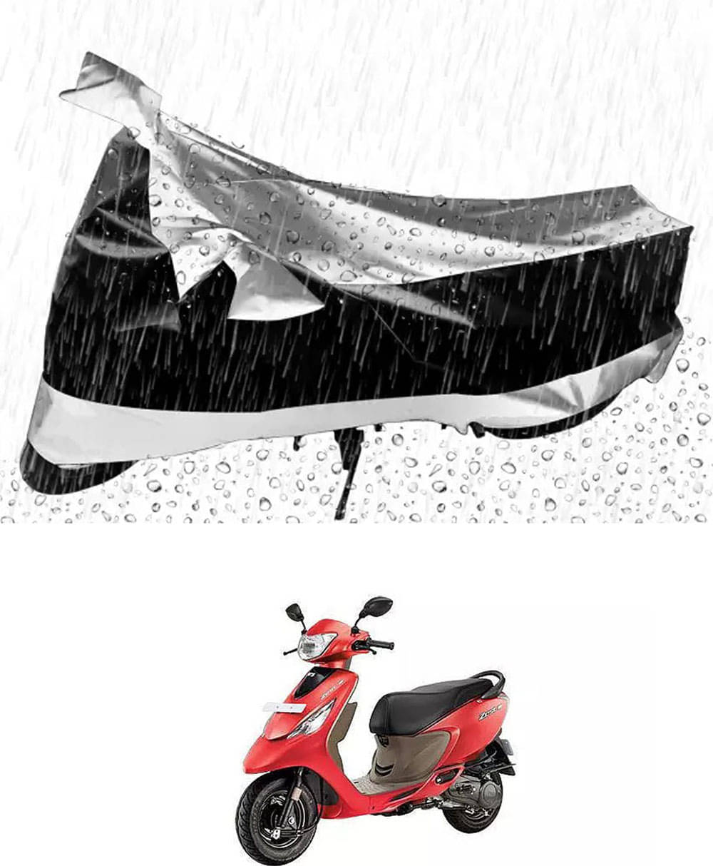 JVG Bike Body Cover for TVS Zest ( Pack of 1 ) , Silver JVG Bike Body Cover for TVS Zest ( Pack of 1 ) , Silver