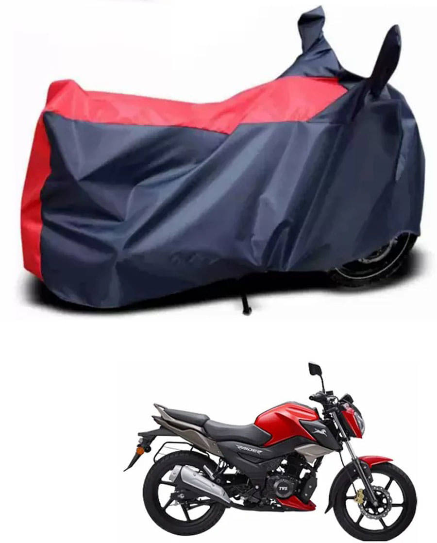 JVG Bike Body Cover for TVS All Bike Models ( Pack of 1 ) , Red JVG Bike Body Cover for TVS All Bike Models ( Pack of 1 ) , Red