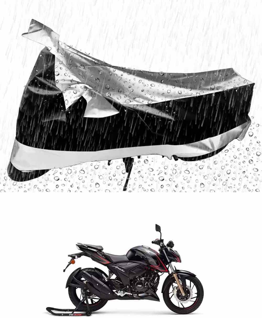 JVG Bike Body Cover for TVS Apache RTR 200 4V FI ( Pack of 1 ) , Silver JVG Bike Body Cover for TVS Apache RTR 200 4V FI ( Pack of 1 ) , Silver