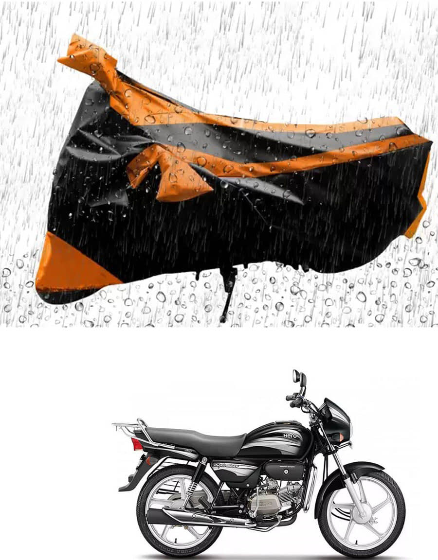 JVG Bike Body Cover for Hero Splendor Plus ( Pack of 1 ) , Orange