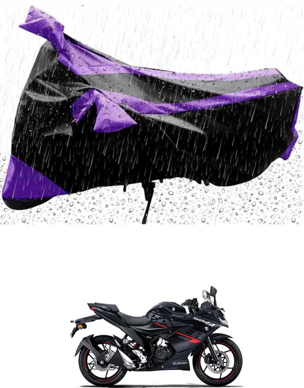     			JVG Bike Body Cover for Suzuki Gixxer SF ( Pack of 1 ) , Purple