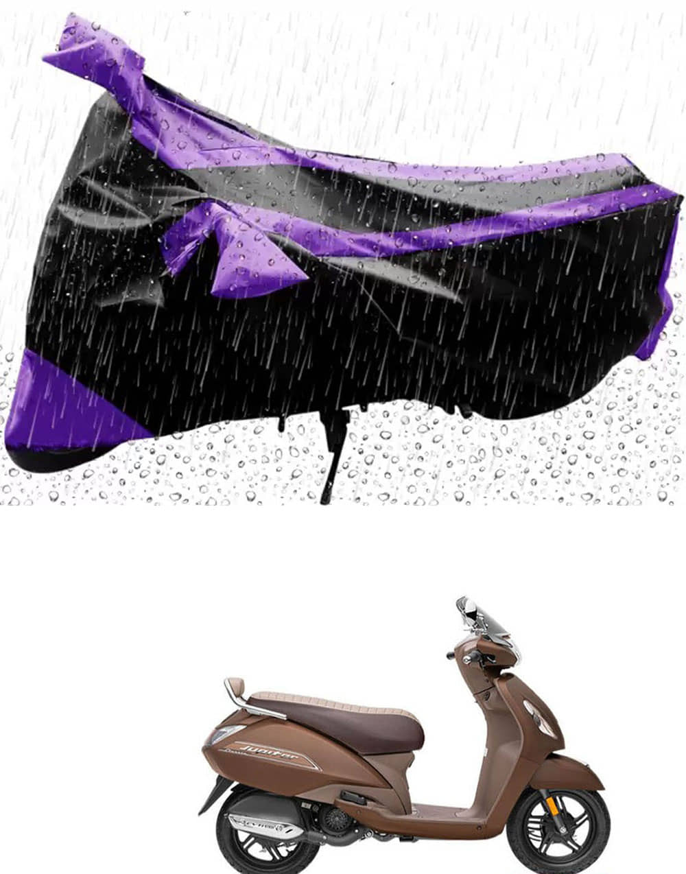 JVG Bike Body Cover for TVS Jupiter ( Pack of 1 ) , Purple