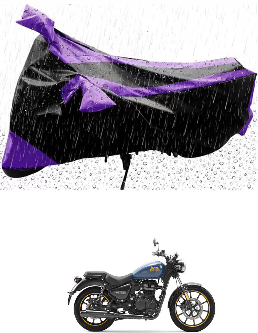 JVG Bike Body Cover for Royal Enfield All Bike Models ( Pack of 1 ) , Purple